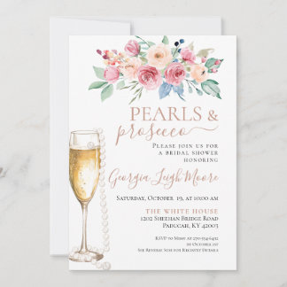 Inbjudan till Pearls & Prosecco Shower