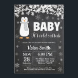 Inbjudan till Penguin Winter Baby Shower Chalkboar<br><div class="desc">Inbjudan till Penguin Winter Baby Shower. Baby dess kall utanför inbjudan till babyskabinbjudan. Vit snöflake. Baby sitt kall utanför inbjudan till babyskor. Pojken eller Flickbabyskans inbjudan. Winter Helgdag Baby Shower Inbjudan. Bakgrund till kretskort. Svarta och vita. Om du vill göra ytterligare anpassningar klickar du på knappen Anpassa och användor verktygen...</div>