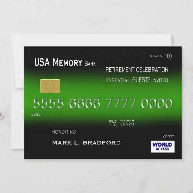 INBJUDAN TILL pension, GRUNDLÄGGANDE, KREDIT-KORT (Framsida)