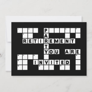 INBJUDAN TILL pension-PARTIET - CROSSWORD PUZZLE
