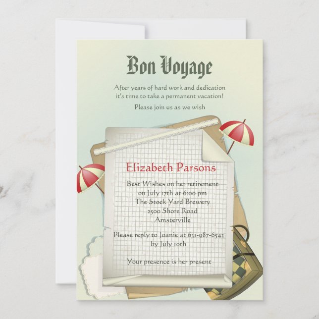 Inbjudan till Pension-partiet för reseplaner (Framsida)