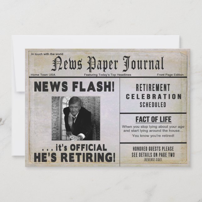 Inbjudan till pension-partiet - FOTO INSERT/ News  (Framsida)