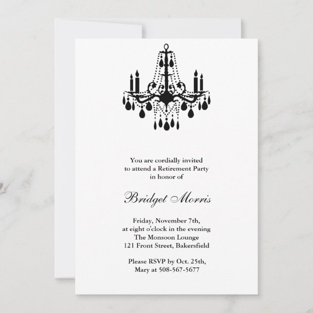 Inbjudan till Pension White Grand Ballroom (Framsida)