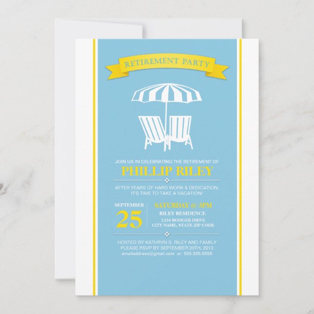 Inbjudan till pensionsfest (Framsida)