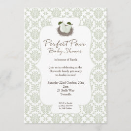 Inbjudan till Perfekt Pair Twin Baby Shower