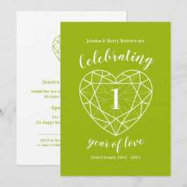 Inbjudan till peridotfirande 1-års kärleksparty