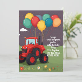 Inbjudan till Personlig av födelsedagsfest.