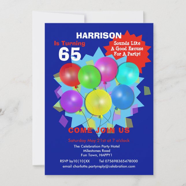 Inbjudan till Personlig av milstolpe för födelseda (Framsida)