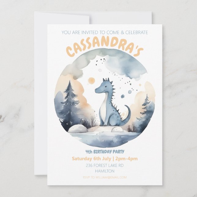 Inbjudan till personlig Barns födelsedag-partiet (Framsida)