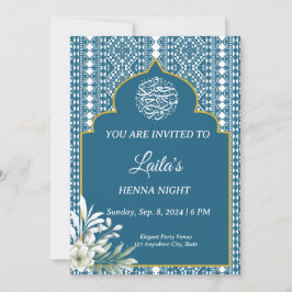 Inbjudan till personlig Blue Henna Night