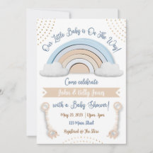 Inbjudan till personlig Boho Baby Shower