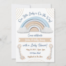 Inbjudan till personlig Boho Baby Shower
