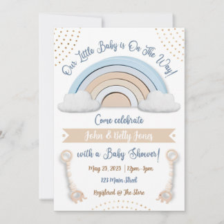 Inbjudan till personlig Boho Baby Shower