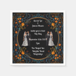 Inbjudan till personlig bröllop och Inbjudan Pappersservett