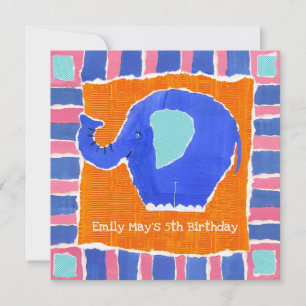 Inbjudan till personlig Elephant Birthday