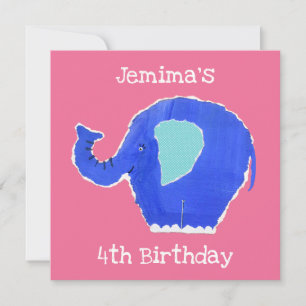Inbjudan till personlig Elephant Birthday
