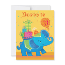 Inbjudan till personlig Elephant Birthday
