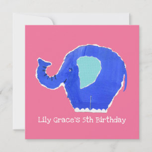 Inbjudan till personlig Elephant Birthday