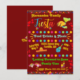 Inbjudan till personlig Family Fiesta
