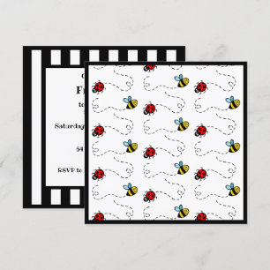 Inbjudan till personlig Ladybird och Bumblebee