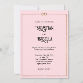 Inbjudan till personlig Ofinity Kärlek Rosa bröllo