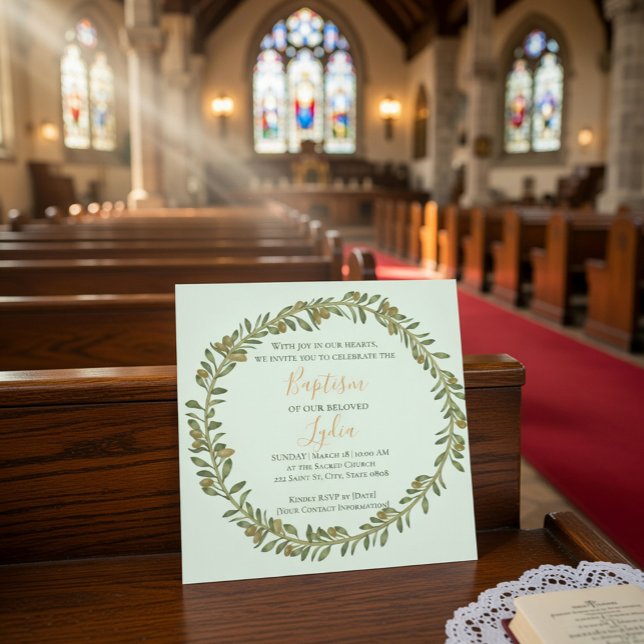 Inbjudan till personlig ÖVRIGA andedräkt Baptism (Skapare uppladdad)