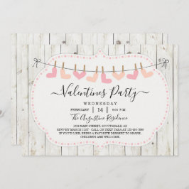 Inbjudan till personlig Rustic Alla hjärtans dag-p