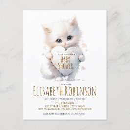 Inbjudan till Personligen Kitten Baby Shower