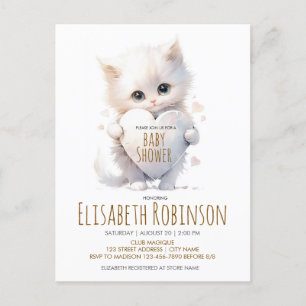 Inbjudan till Personligen Kitten Baby Shower