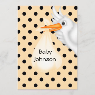 Inbjudan till Personligen Stork Baby Shower