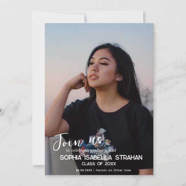 Inbjudan till personligens fotoStudentfest (Framsida)