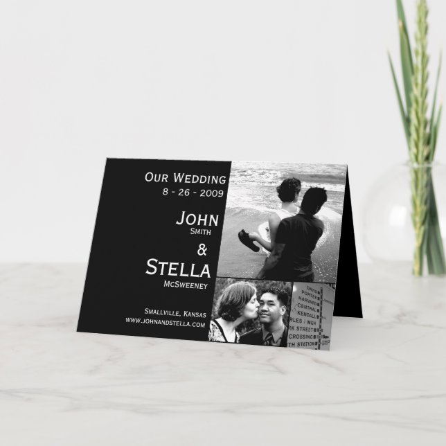 Inbjudan till personligt bröllp (Framsida)