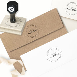 Inbjudan till personligt bröllp, Elegant Modern Sc Stämpel