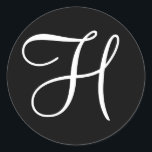 Inbjudan till Personligt bröllp Monogram-mall Säla Runt Klistermärke<br><div class="desc">Sälar-stämplar för personligt bröllp-monogrammallinbjudan för Inbjudan</div>