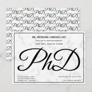 Inbjudan till PhD-gradens marmor-Studentfest