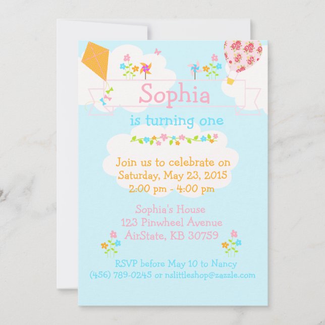 Inbjudan till Phinhjulets luftballong (Framsida)