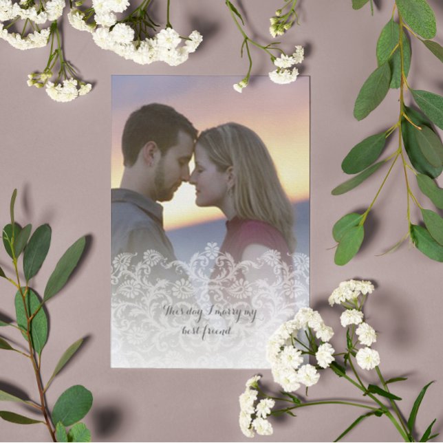 Inbjudan till Photo Bröllop Vintage Heirloom Damas (Skapare uppladdad)