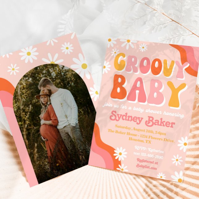 Inbjudan till Photo Groovy Baby Shower (Skapare uppladdad)