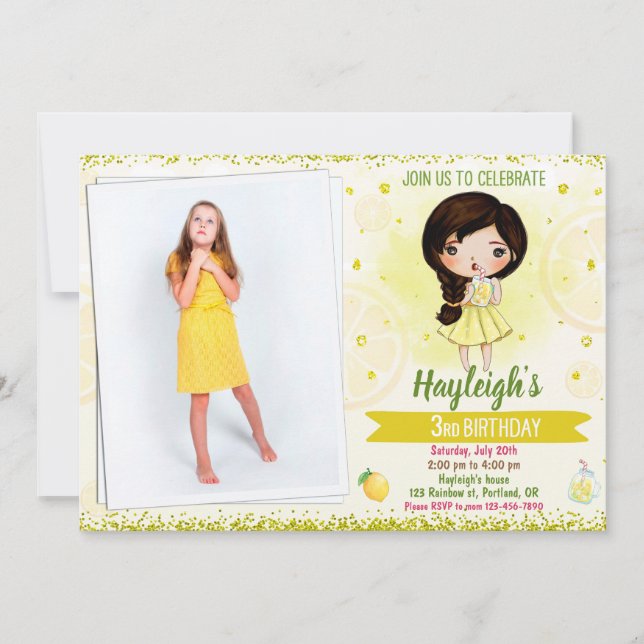 inbjudan till Photo Lemon Fruktfödelsedag (Framsida)