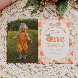 Inbjudan till Photo One Sweet Peach Birthday