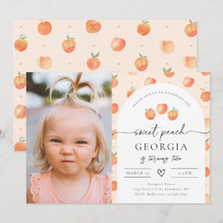 Inbjudan till Photo Peach Birthday | Sötpersika