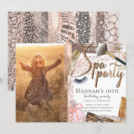 Inbjudan till Photo Spa Birthday Luxury Safari-des