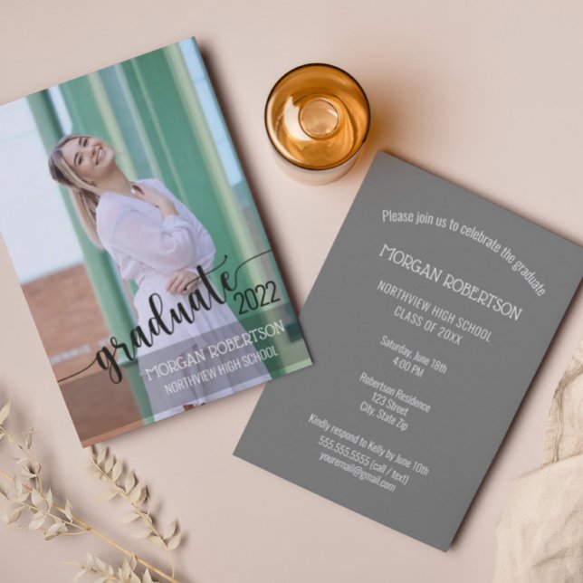 Inbjudan till Photo Studenten med enkel Elegant (Skapare uppladdad)