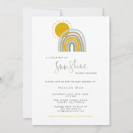 Inbjudan till Photo Sunshine Rainbow Baby Shower