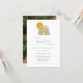 Inbjudan till Photo Sunshine Rainbow Baby Shower