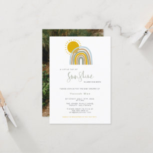 Inbjudan till Photo Sunshine Rainbow Baby Shower