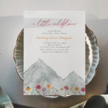 Inbjudan till Photo WildblomMountain Baby Shower