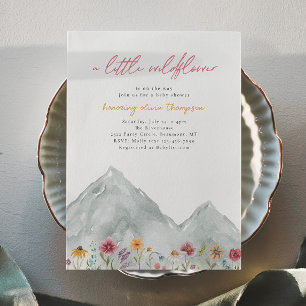 Inbjudan till Photo WildblomMountain Baby Shower