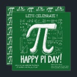 Inbjudan till Pi-dagspartiet lycklig - Roligt Math<br><div class="desc">Få redo att fira Pi Day i stil! Det här roligt- och nonsens Pi Day-inbjudningskortet är perfekten för att bjuda in vänner, familj, math älskare, lärare och studenter till ett spännande 3, 14 firande. Med en fet Pi-symbol (π), matteekvationer och en festlig utformning anger inbjudan tonen för ett geeky, roligt-fyllt...</div>