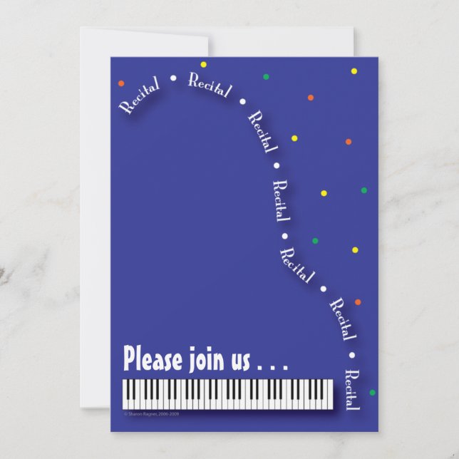 Inbjudan till Piano Skäl (Framsida)